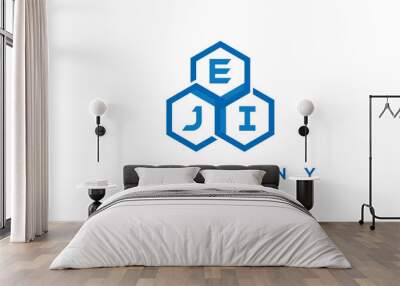 EJI three letters creative polygon hexagon logo	 Wall mural