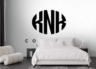 KNK three Letters creative circle logo design Wall mural