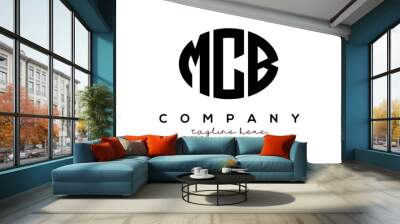 MCB three Letters creative circle logo design Wall mural