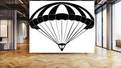 Parasail silhouette black color isolated vector illustration Wall mural