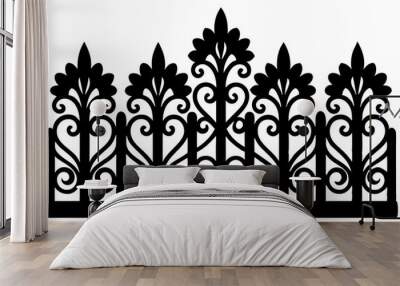 Vector fence damask abstract artistic pattern Wall mural