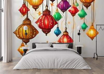 Islamic lanterns and backgrounds for Ramadan, holidays and occasions Wall mural