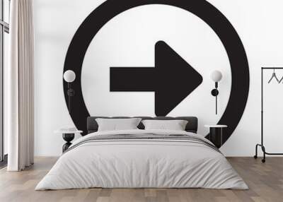 arrow right icon - next sign symbol Wall mural