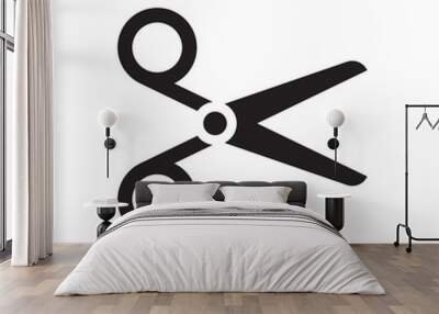 scissors icon - cutting tool sign symbol	 Wall mural