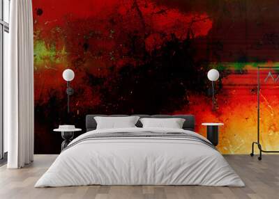 Background grunge and fire texture Wall mural