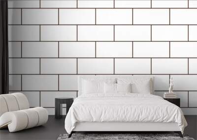 White brick wall background. architecture construction stone block brick wallpaper. seamless building cement concrete wall grunge background.	
 Wall mural