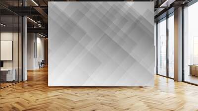 White triangular backdrop. Seamless modern white and gray color technology concept geometric line. vector background lines geomatics retro pattern of triangle shapes background.  Wall mural