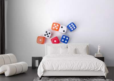 Colored dice Wall mural