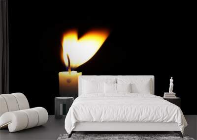 Candles light.  Wall mural