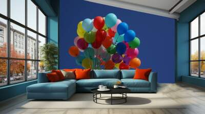 floating balloons Wall mural