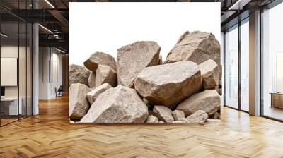 pile of rocks, transparent background Wall mural