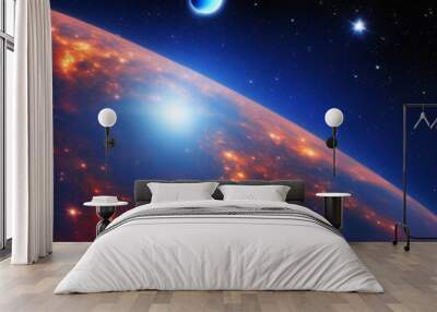 the sun and the planet Wall mural