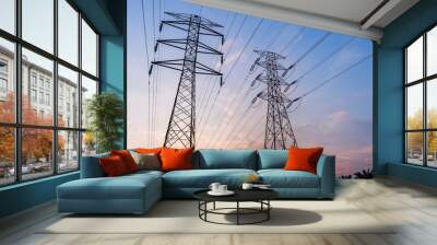 power transmission tower Wall mural