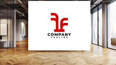 abstract letter ff logo good for any business Wall mural