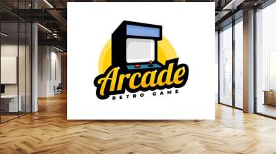 arcade game machine logo with a retro style. good for any business with a retro game theme. Wall mural