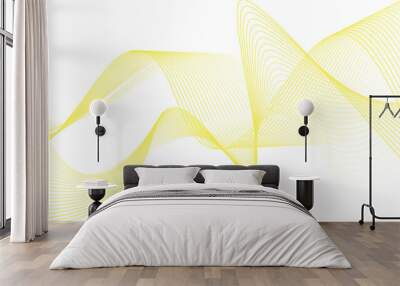 Abstract wave element for design. Digital frequency track equalizer. Stylized line art background. Wall mural