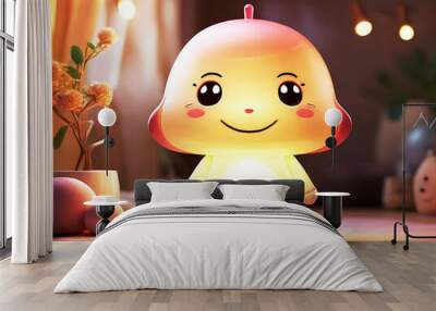 A stunning 3D cute cartoon table lamp Wall mural