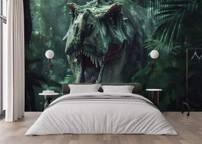 High-resolution photorealistic image of a Titanosaur Rex. Experience the prehistoric era with this  Perfect for scientific, creative, or educational projects. Wall mural