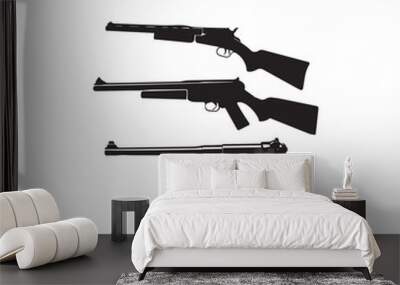 gun silhouette vector  Wall mural