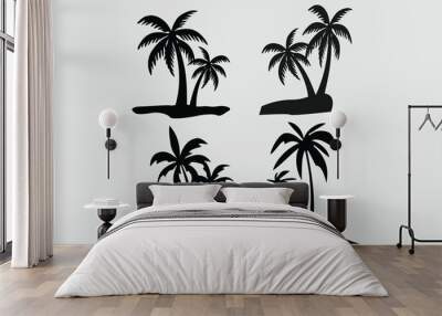 palm trees silhouettes Wall mural