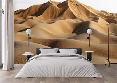 isolated sand dunes on transparent or white background Wall mural