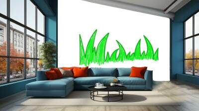 Kids Drawing Doodle Grass  Wall mural