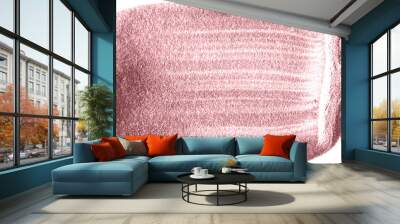 Rose gold brush stroke painted illustration Wall mural