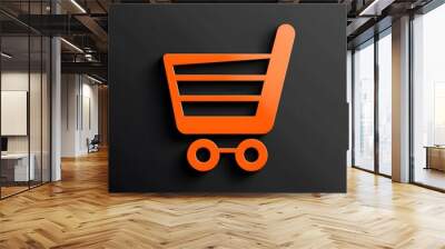 shopping cart icon Wall mural