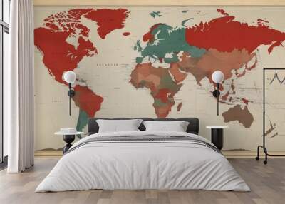 world map Wall mural