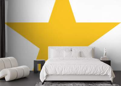 Star shape. Star icon. Yellow star in png. Rating symbol Wall mural