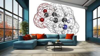 gamma-aminobutyric (gaba) neurotransmitter, molecular model Wall mural