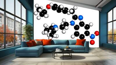 Isotonitazene opioid analgesic drug molecule. Wall mural