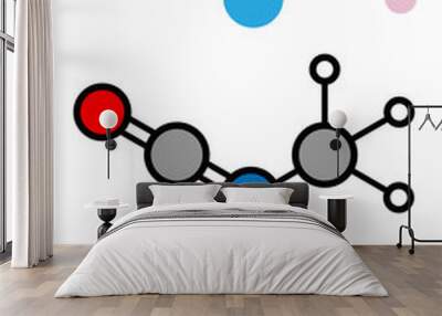 methyl isocyanate (mic) toxic molecule. Wall mural