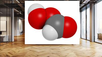 Performic acid (PFA) disinfectant molecule. 3D rendering.  Used as disinfectant and sterilizer. Wall mural