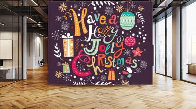 Christmas vector illustration Wall mural