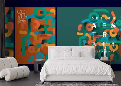 abstract geometric background. simple shapes with trendy pattern. vector illustration. trendy backgr Wall mural