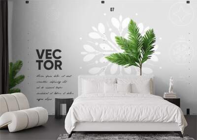 Merry Christmas and happy new year. 2024. Modern minimalistic Christmas banner. Vector illustration with elements of typography. Wall mural