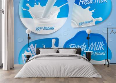 badges milk Wall mural