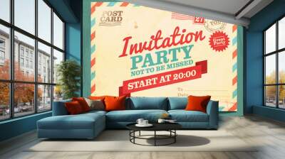 invitation postcard Wall mural