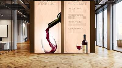 WINE FRAME LIST RED Wall mural