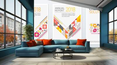 Abstract minimal geometric shapes polygon design vector background. For business annual report book, cover brochure flyer, poster. Wall mural