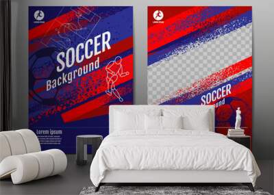 Layout template Design, Sport Background, Dynamic Poster, Brush Speed Banner, Vector Illustration. Wall mural