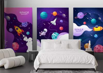 set of banner templates. universe. space. space galaxy, design. vector illustration Wall mural