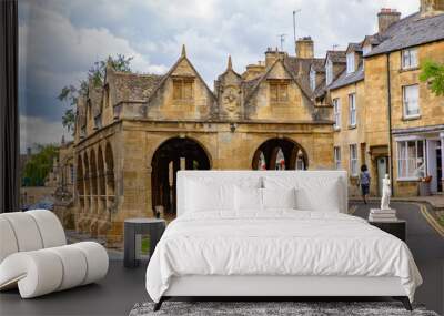 Market Hall in Chipping Campden, a small market town in Cotswolds area, England, UK Wall mural