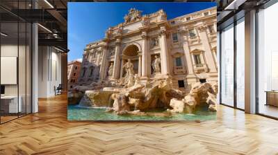 Trevi Fountain, one of the most famous fountains in the world, in Rome, Italy Wall mural