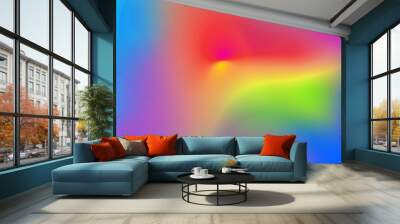 Abstract rainbow soft cloud background in pastel colorful gradation. Wall mural