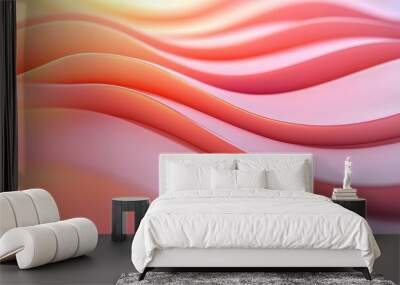 
Abstract 3d pink soft fabric smooth curve shape decorate textile background.
 Wall mural