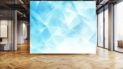 Abstract geometric blue and light blue textured background.  rumpled triangular low poly origami style gradient illustration graphic background. Wall mural