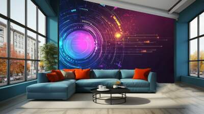 abstract technology communication concept vector background
 Wall mural