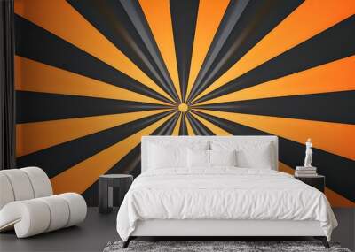 orange sunburst background Wall mural